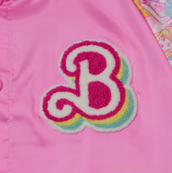 Loungefly Barbie™ 65th Anniversary Pink Unisex Collectors Rare Bomber‎ Jacket - Picture 4 of 7